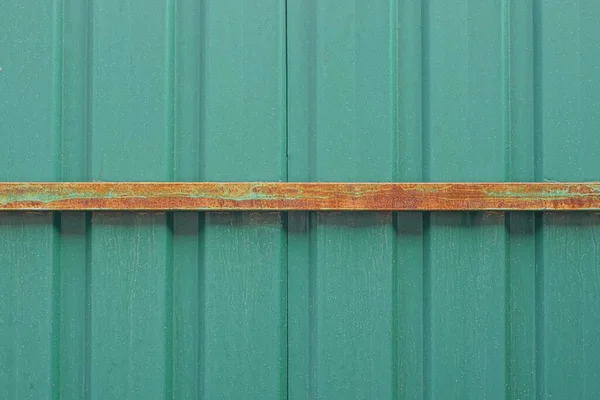 Green Texture Metal Wall Brown Rusty Iron Plate — 스톡 사진