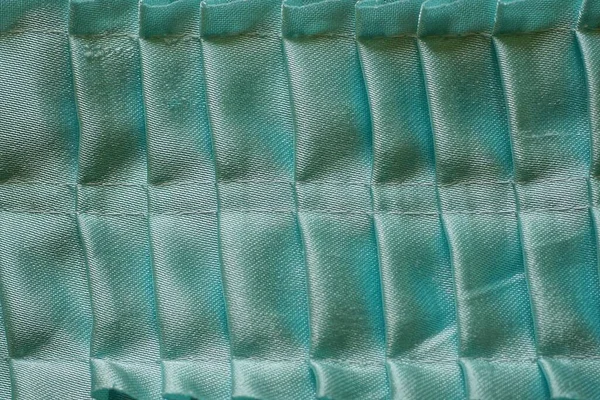 Textura Tela Verde Azul Una Pieza Materia Con Costuras — Foto de Stock