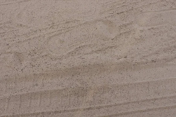 Natural Texture Gray Sand Footprints Road Street — стоковое фото