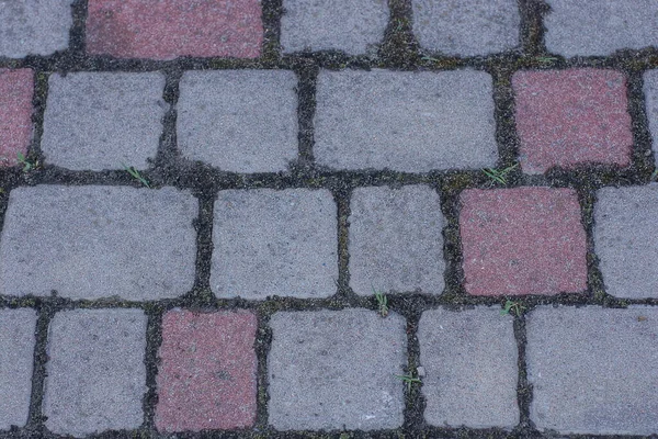 Brown Gray Stone Texture Pavement Road Street — Stockfoto