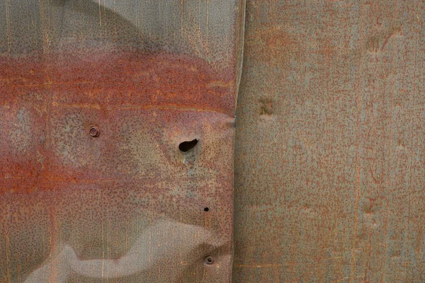 Gray Brown Texture Old Rusty Iron Wall Seam — ストック写真