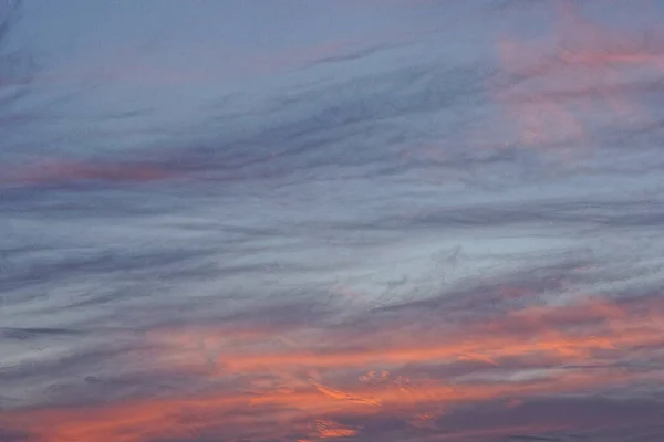 Blue Evening Sky Sunset Gray Orange Clouds — 图库照片