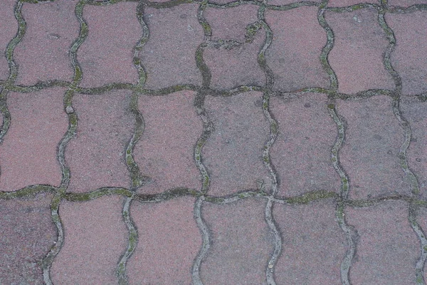 Stone Texture Brown Dirty Paving Slabs Street — Foto Stock