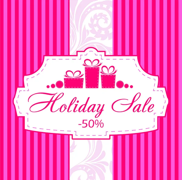 Pink holiday sale — Stock Vector