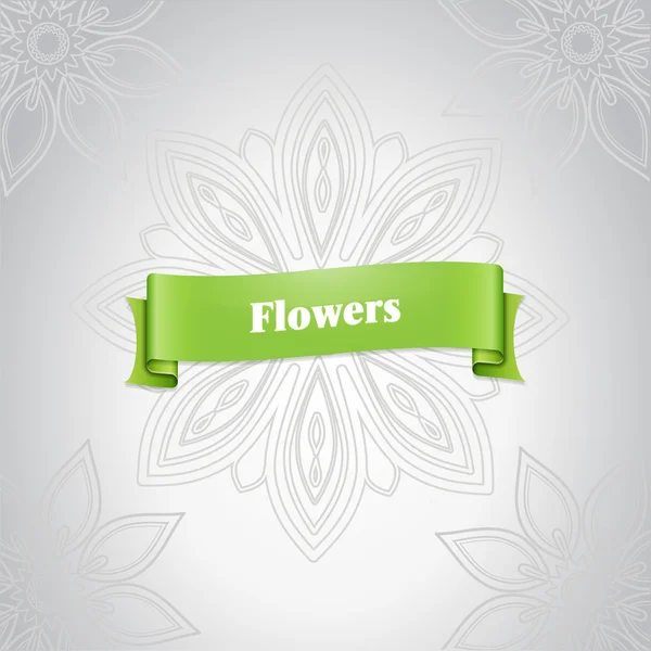 Cartão de flores — Vetor de Stock