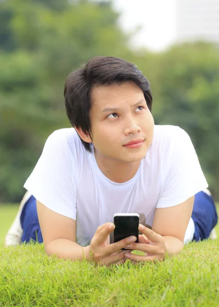 Man using the phone — Stock Photo, Image