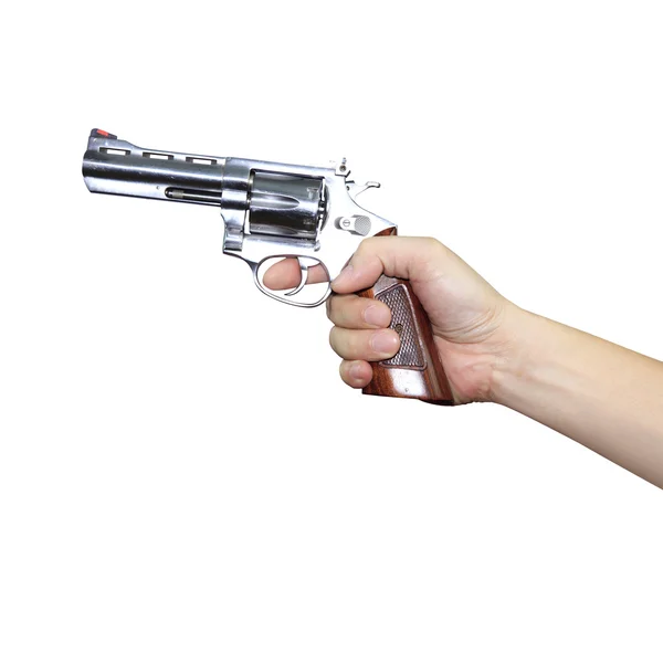 Hand holding a gun — Stock Photo, Image