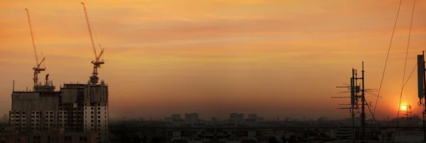 日没時のタイ パノラマ画像 — ストック写真