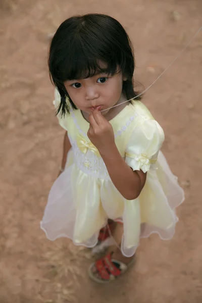 Asian little girl with innocent purity — Stock Photo, Image