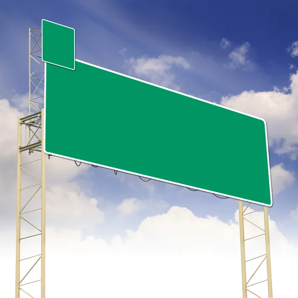 Concepto de señal de tráfico en blanco con cielo azul — Foto de Stock