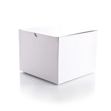 Closed the white box on a white background
