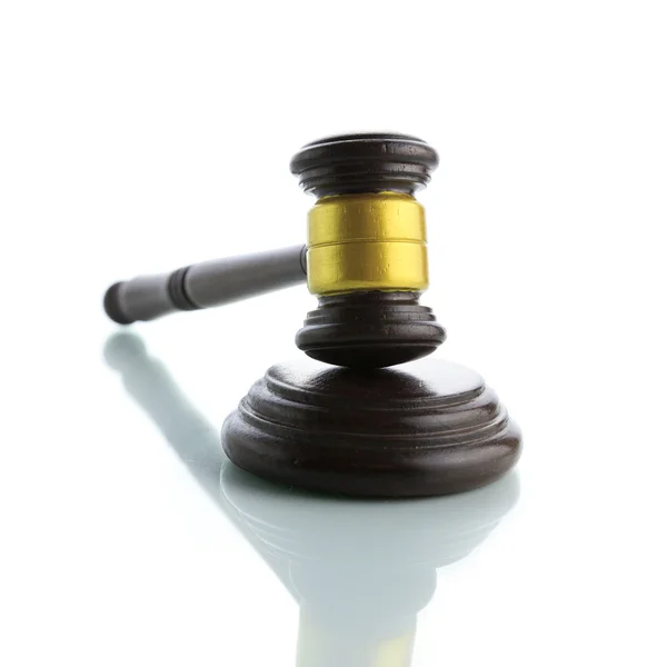 Judge gavel isolated on white background — Stock Photo, Image