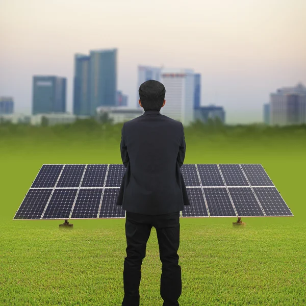 Empresas y plantas de energía solar — Foto de Stock