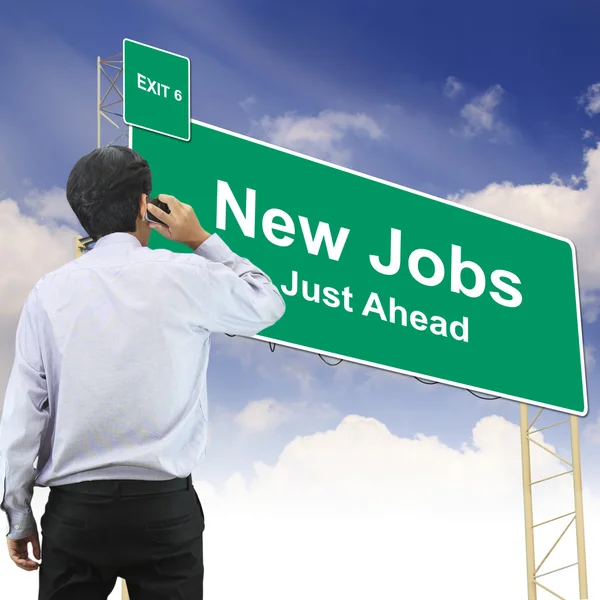 Road sign concept with the text New Jobs — Stock Photo, Image