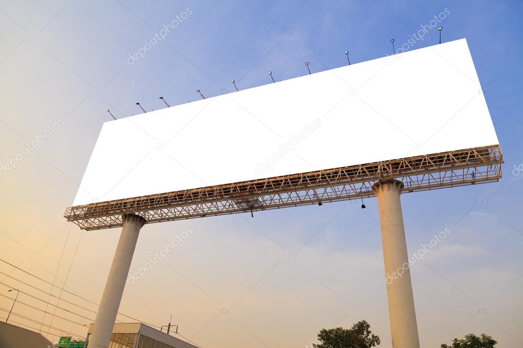 Blank outdoor billboard