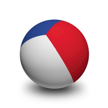 Fransa bayrağı ile 3D top