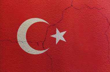 Duvardaki Türkiye Cumhuriyeti bayrağı