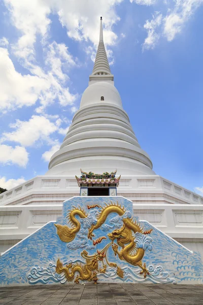 Golden Dragon and the white pagoda — Stock Photo, Image