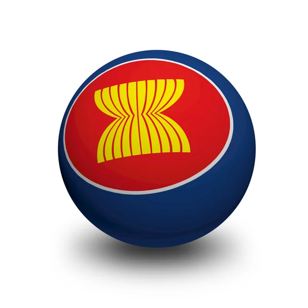 3D Ball of Asean Economic Community — Stock Photo, Image