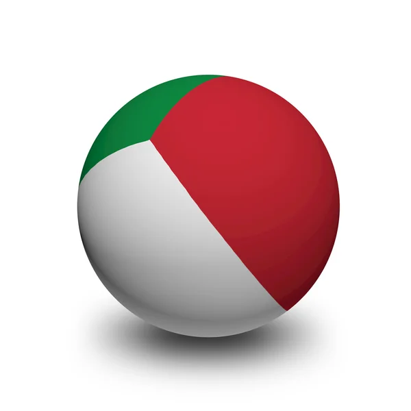 3D μπάλα με σημαία της Ιταλίας — Φωτογραφία Αρχείου