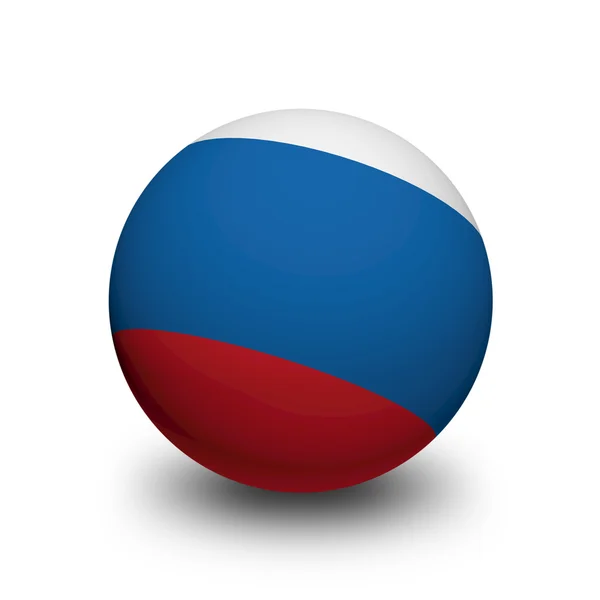3D piłkę z flagą Rosji — Zdjęcie stockowe