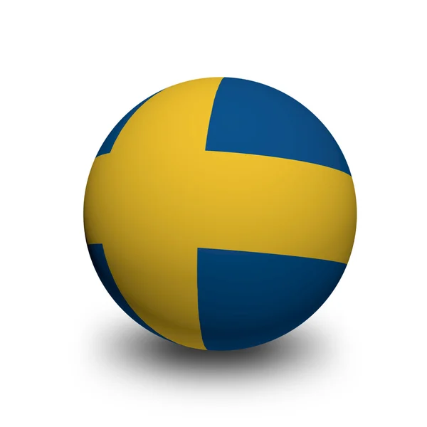 スウェーデンの旗 3 d ボール — ストック写真