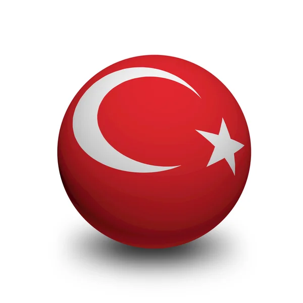 3D м'яч з прапор Туреччини — стокове фото