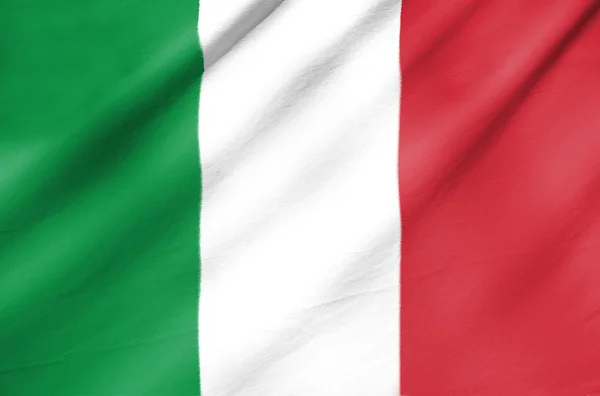 Bandiera in tessuto d'Italia — Foto Stock