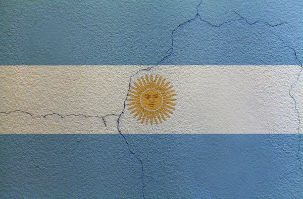 Bandeira da Argentina na parede — Fotografia de Stock