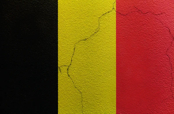 벽에 벨기에 깃발 — 스톡 사진