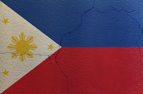 Filipíny vlajka na zdi — Stock fotografie