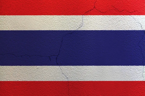 Bandiera Thailandia sul muro — Foto Stock