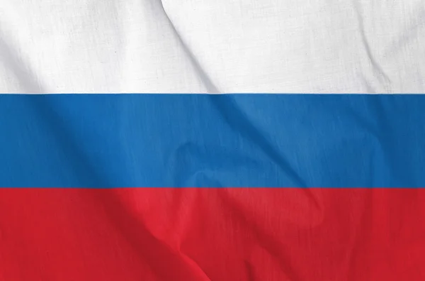 Fabric Flag of Russia — Stock Photo, Image