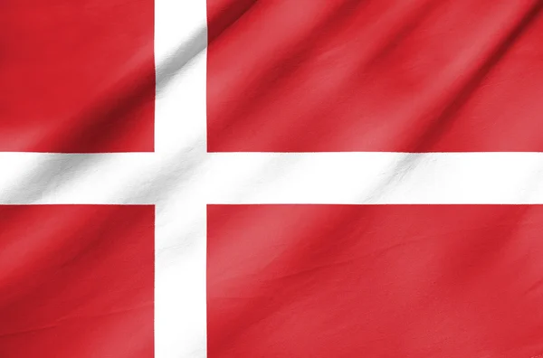 Fabric Flag of Denmark — Stock Photo, Image