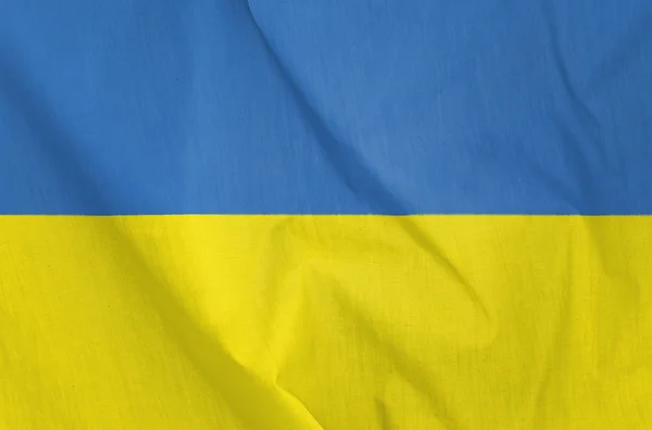 Fabric Flag of Ukraine — Stock Photo, Image