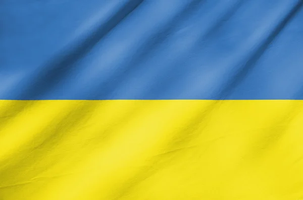 Fabric Flag of Ukraine — Stock Photo, Image