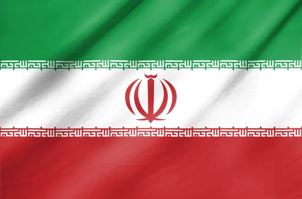 Fabric Flag of Iran — Stock Photo, Image