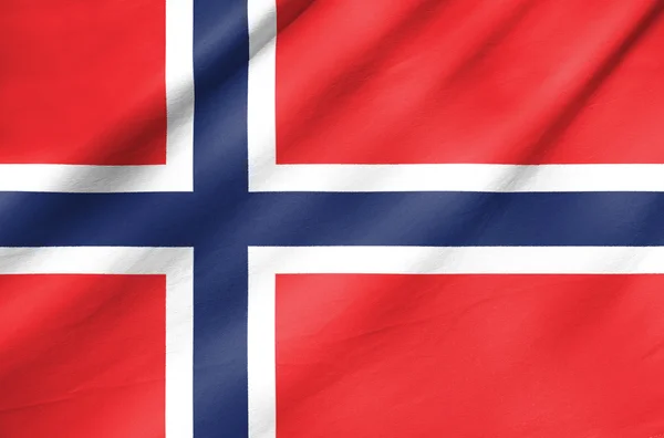 Fabric Flag of Norway — Stock Photo, Image