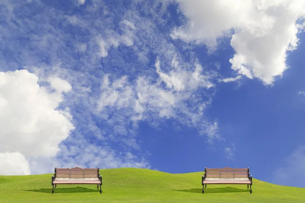 Outdoor benches in the park — Stock Photo, Image