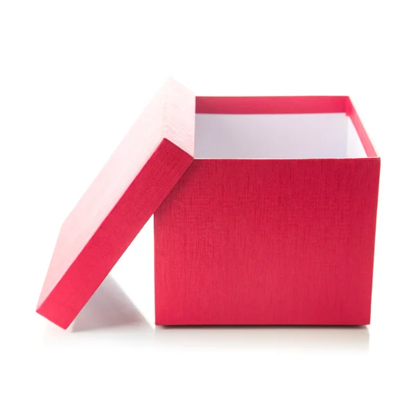 Deschide cutia roșie goală — Fotografie, imagine de stoc