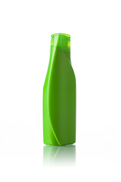 Botella de plástico verde — Foto de Stock