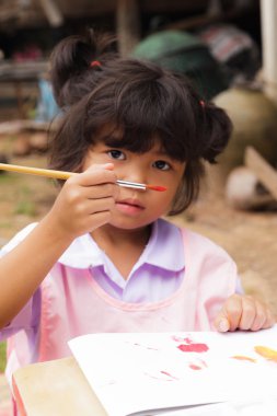 Asyalı öğrenciler kırsal Tayland