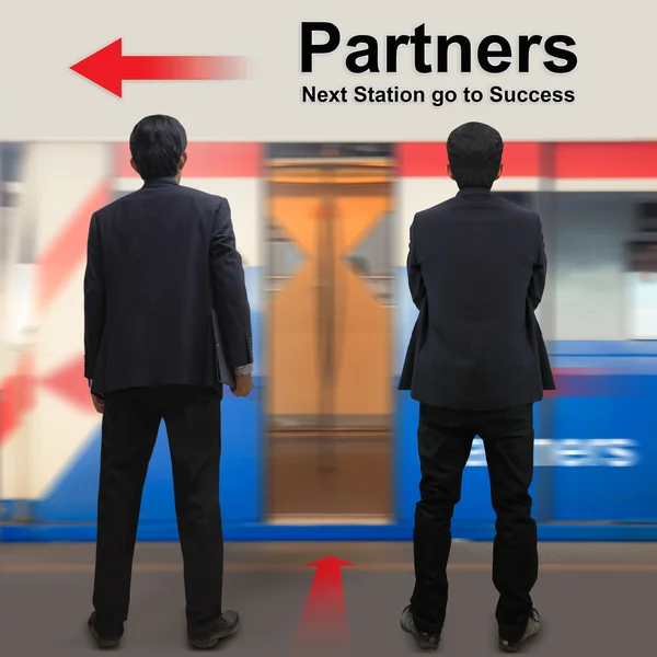 Partners on the sky train station — Stock Photo, Image