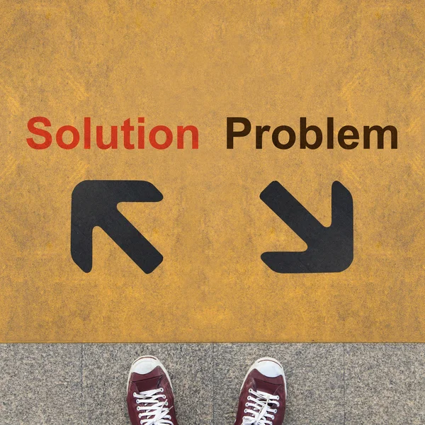 Solução e problema — Fotografia de Stock