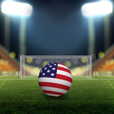 futbol sahası ile parlak ışık