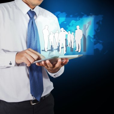 işadamı tablet kullanma