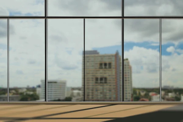 Okna v moderní kancelářské budovy — Stock fotografie