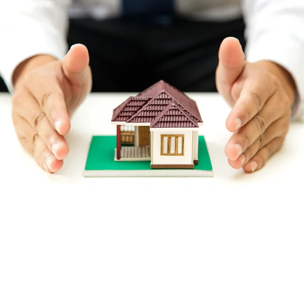House and hands — Stock Photo, Image