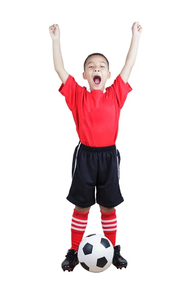 Dziecko piłkarz — Zdjęcie stockowe