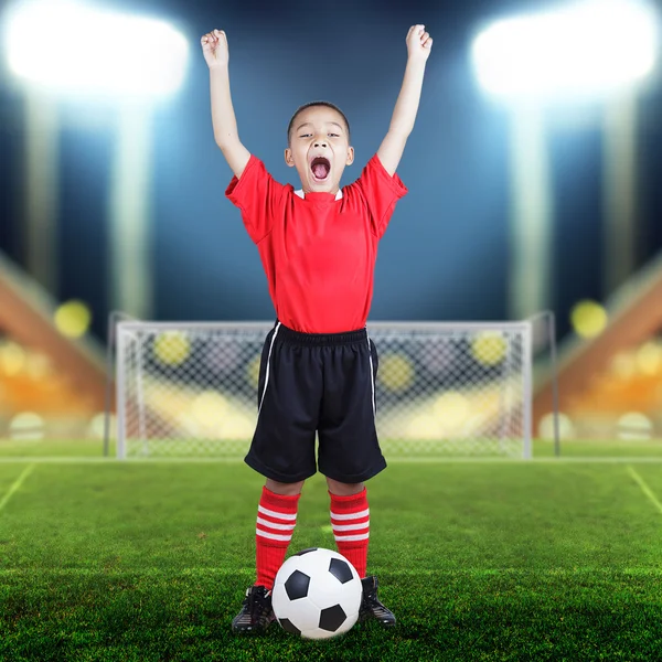 Niño jugador de fútbol — Foto de Stock